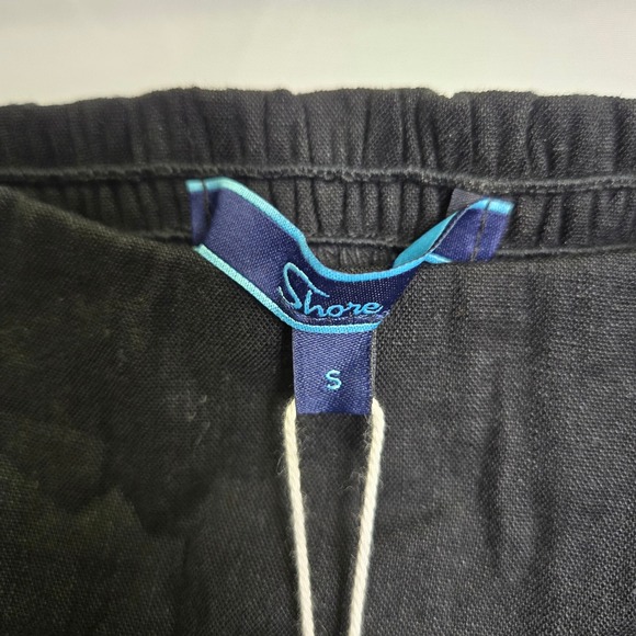 Shore Puff Sleeve Linen Blend Crop Top, Black, Women's‎ Size Small, NWT $110 - Picture 5 of 9